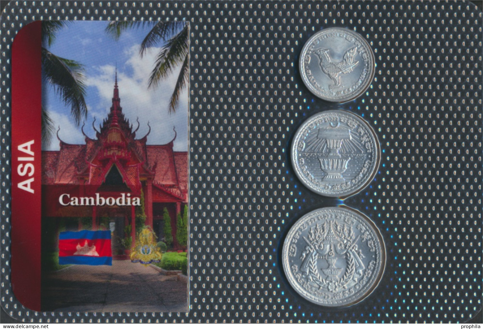 Kambodscha 1959 Stgl./unzirkuliert Kursmünzen 1959 10 Sen Bis 50 Sen (10091252 - Cambodja