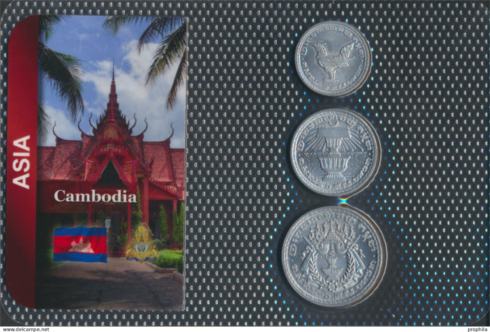 Kambodscha 1959 Stgl./unzirkuliert Kursmünzen 1959 10 Sen Bis 50 Sen (10091253 - Cambogia