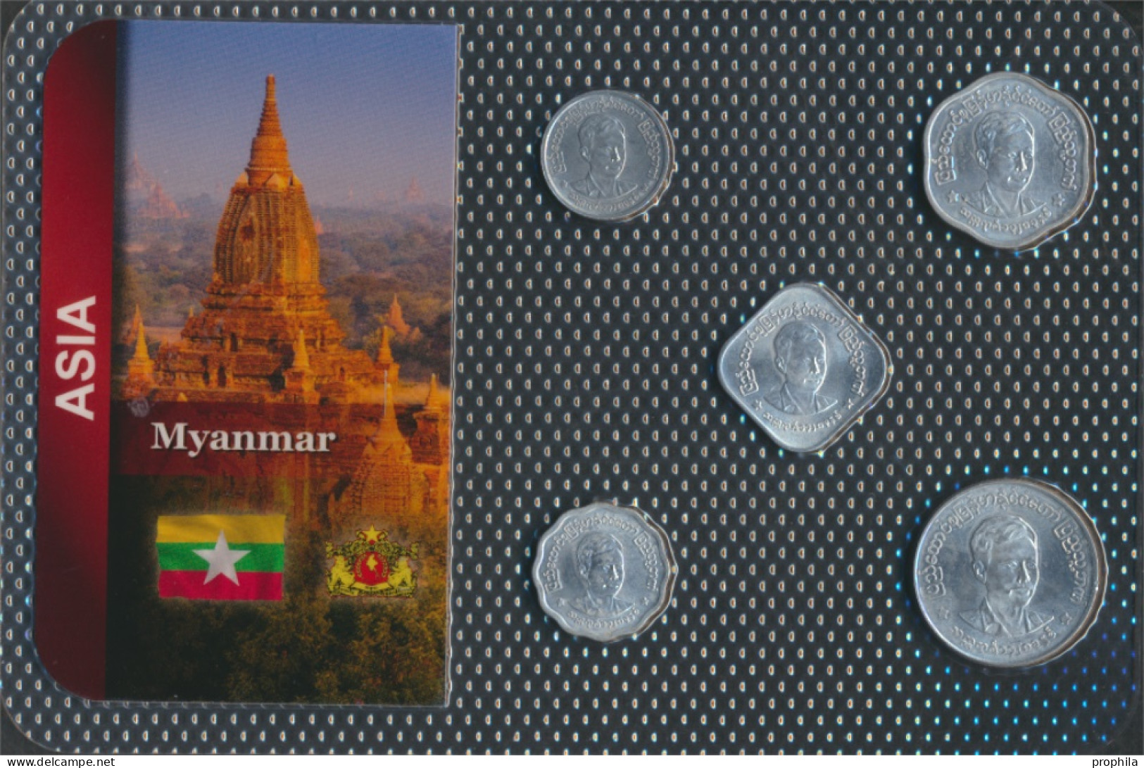 Myanmar 1966 Stgl./unzirkuliert Kursmünzen 1966 1 Pyas Bis 50 Pyas (10091275 - Birmania