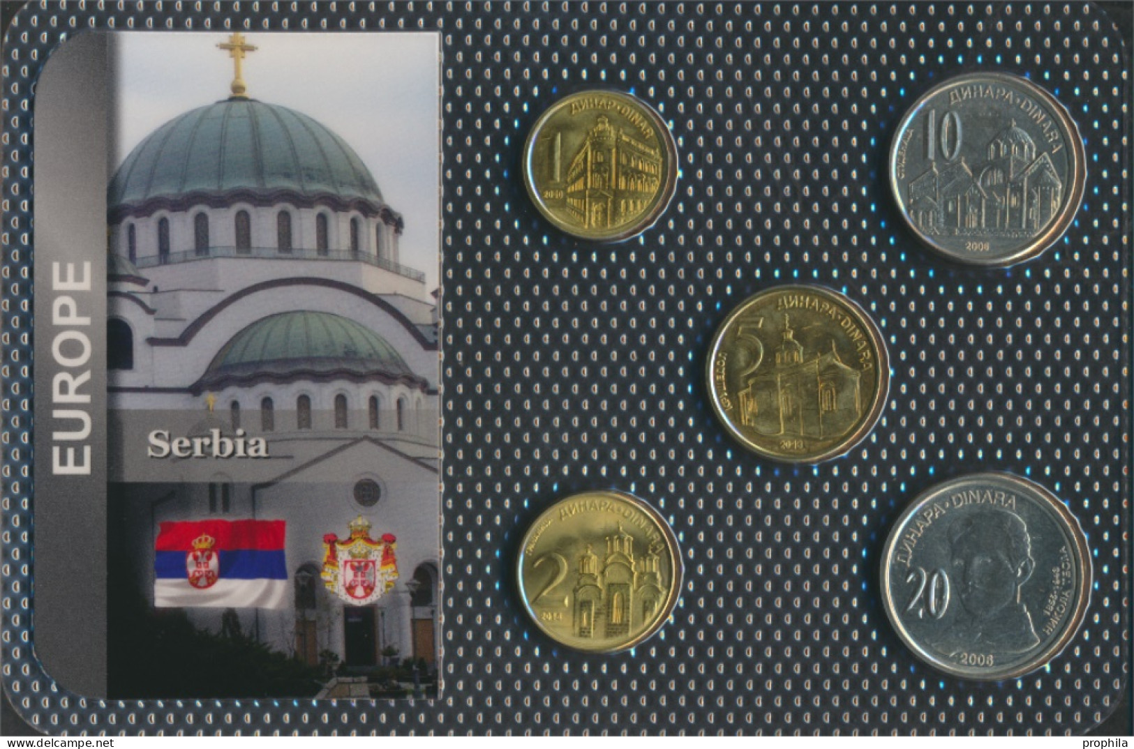 Serbien Stgl./unzirkuliert Kursmünzen Stgl./unzirkuliert Ab 2005 1 Dinar Bis 20 Dinara (10092030 - Serbie