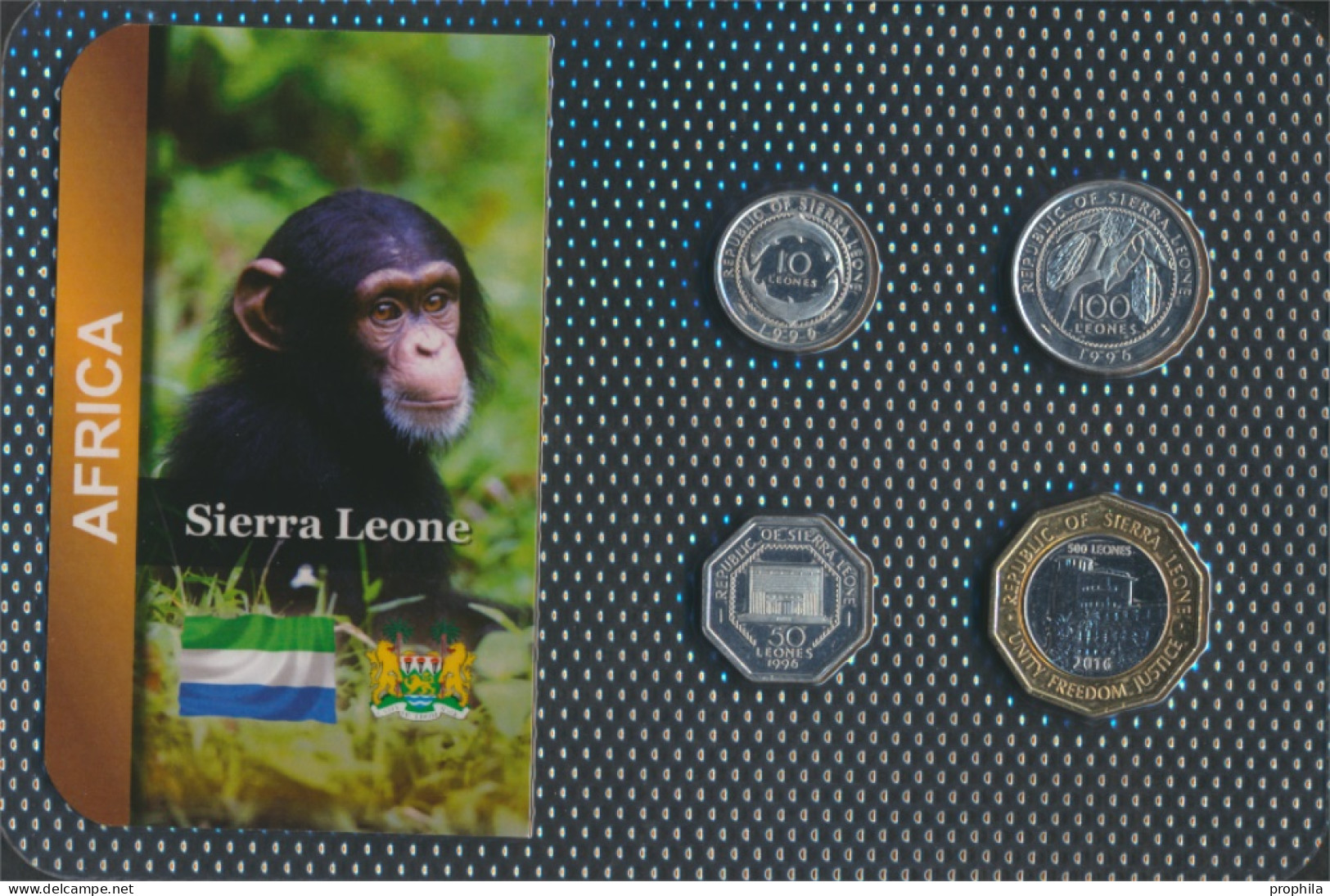 Sierra Leone Stgl./unzirkuliert Kursmünzen Stgl./unzirkuliert Ab 1996 10 Leone Bis 500 Leones (10092020 - Sierra Leone