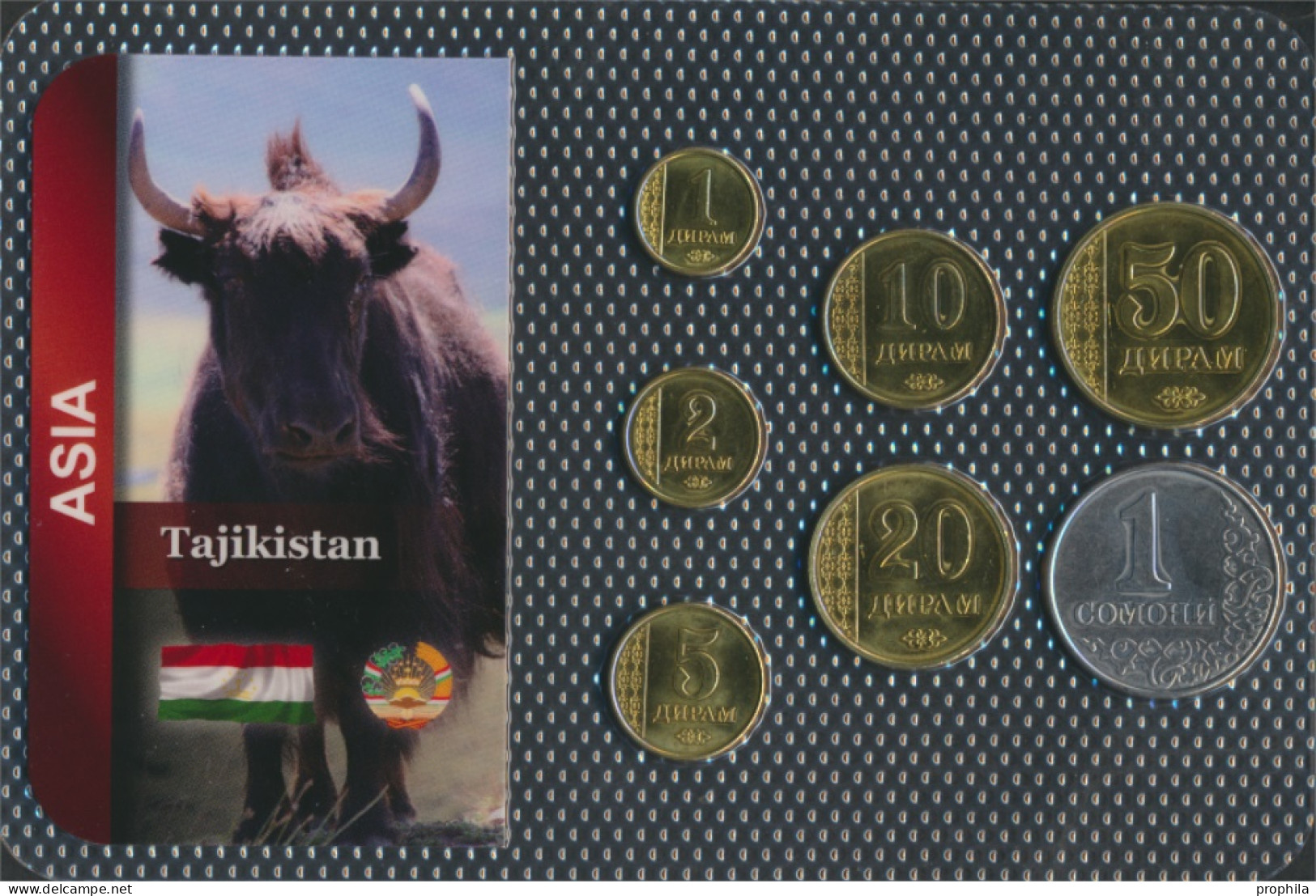 Tadschikistan 2011 Stgl./unzirkuliert 2011 1 Diram Bis 1 Somoni (10092125 - Takiyistán