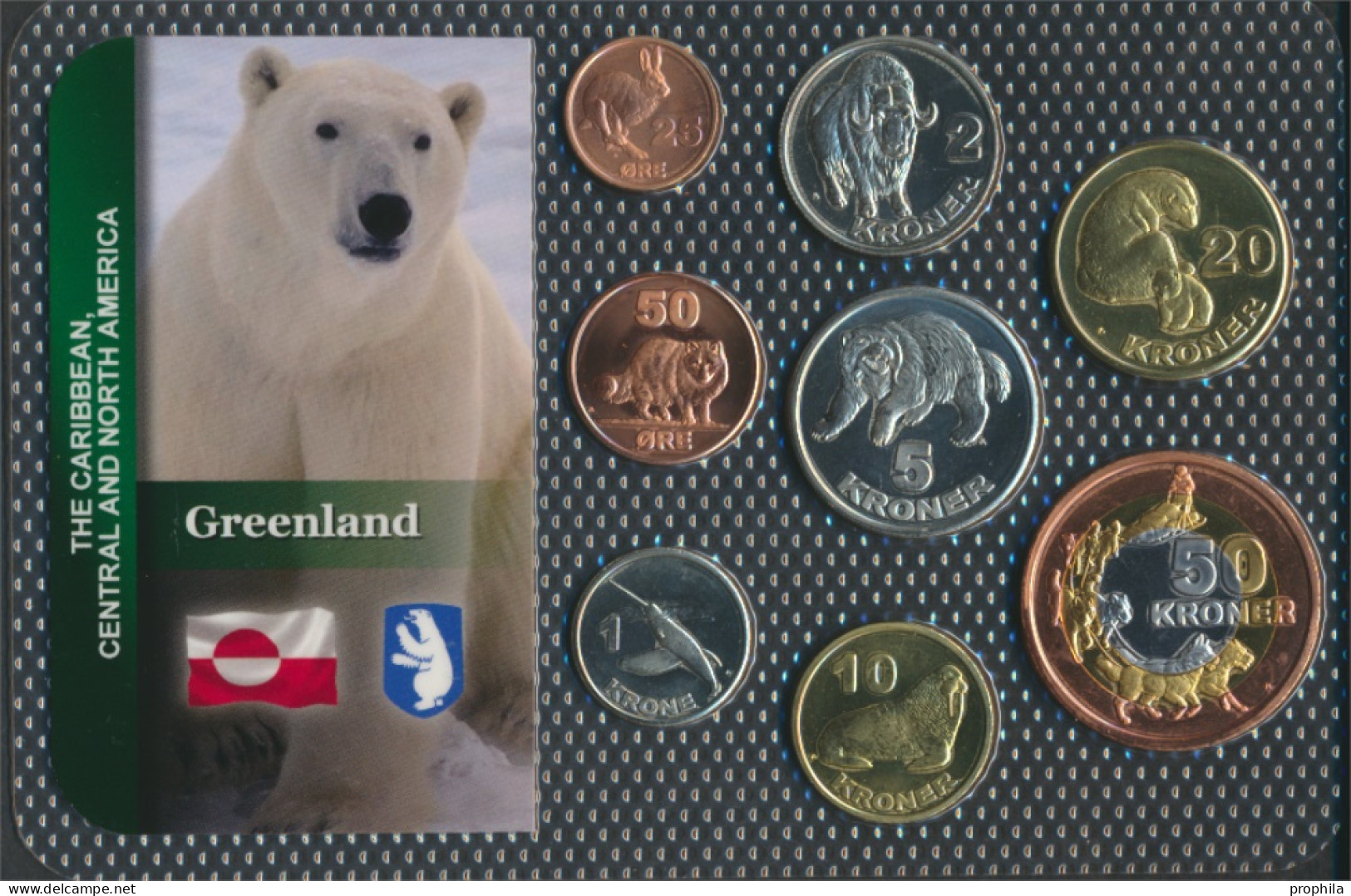 Dänemark - Grönland 2010 Stgl./unzirkuliert Kursmünzen 2010 25 Öre Bis 50 Kroner (10091628 - Groenland