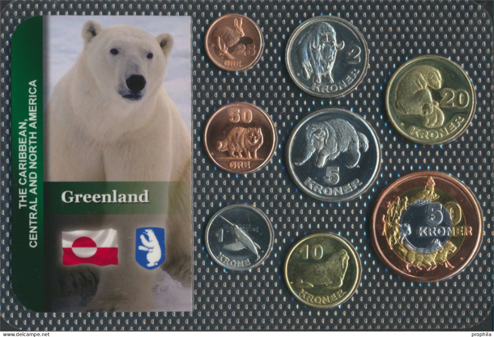 Dänemark - Grönland 2010 Stgl./unzirkuliert Kursmünzen 2010 25 Öre Bis 50 Kroner (10091629 - Groenlandia