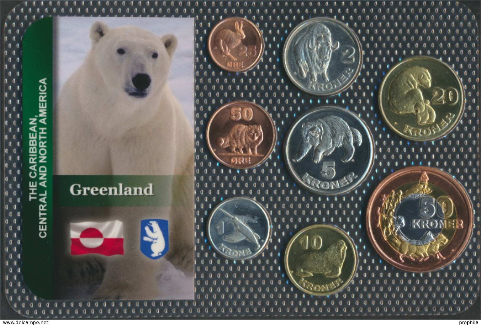 Dänemark - Grönland 2010 Stgl./unzirkuliert Kursmünzen 2010 25 Öre Bis 50 Kroner (10091630 - Grönland