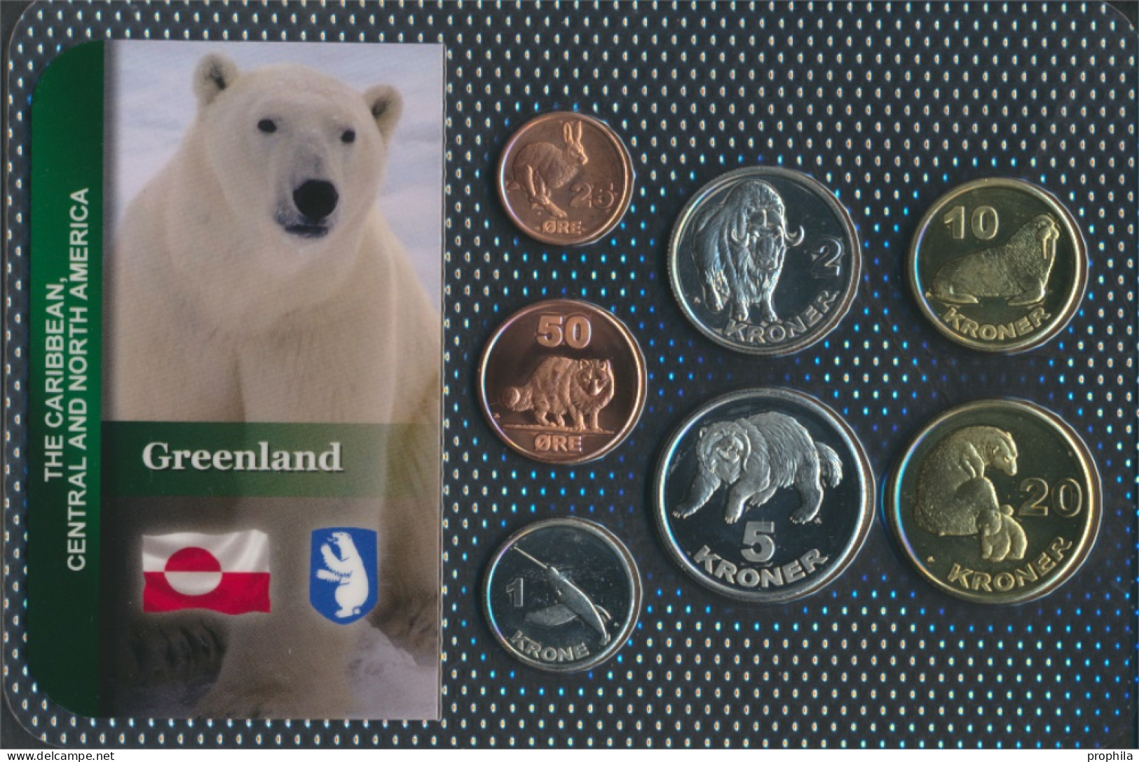 Dänemark - Grönland 2010 Stgl./unzirkuliert Kursmünzen 2010 25 Öre Bis 20 Kroner (10091619 - Groenlandia