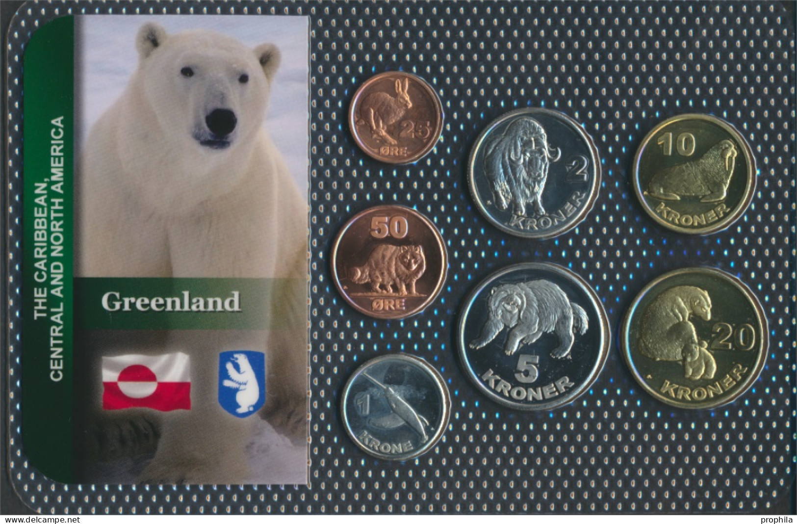 Dänemark - Grönland 2010 Stgl./unzirkuliert Kursmünzen 2010 25 Öre Bis 20 Kroner (10091625 - Grönland