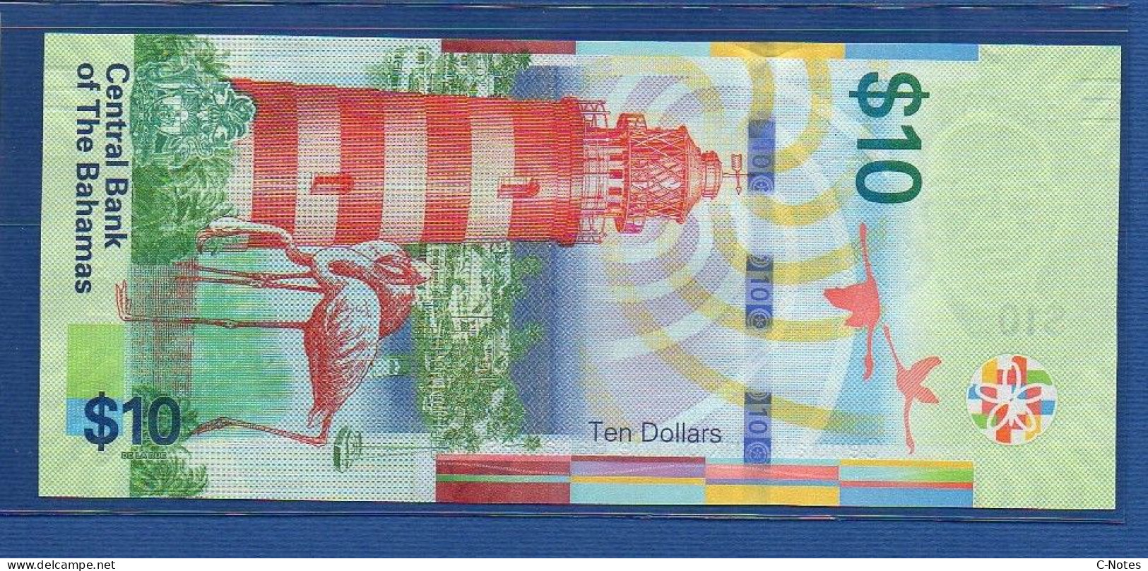 BAHAMAS - P.79 – 10 Dollars 2016 UNC, S/n D810077 - Bahamas