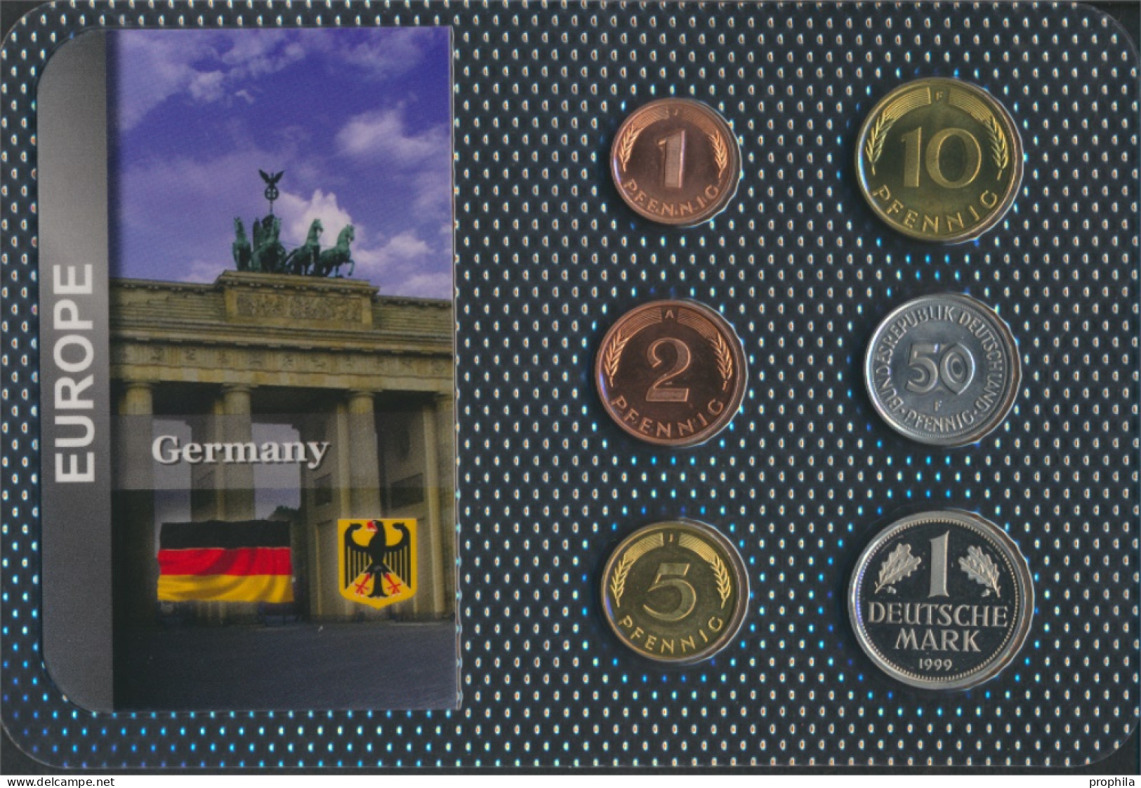 BRD Stgl./unzirkuliert Kursmünzen Stgl./unzirkuliert Ab 1950 1 Pfennig Bis 1 Mark (10092184 - Mint Sets & Proof Sets