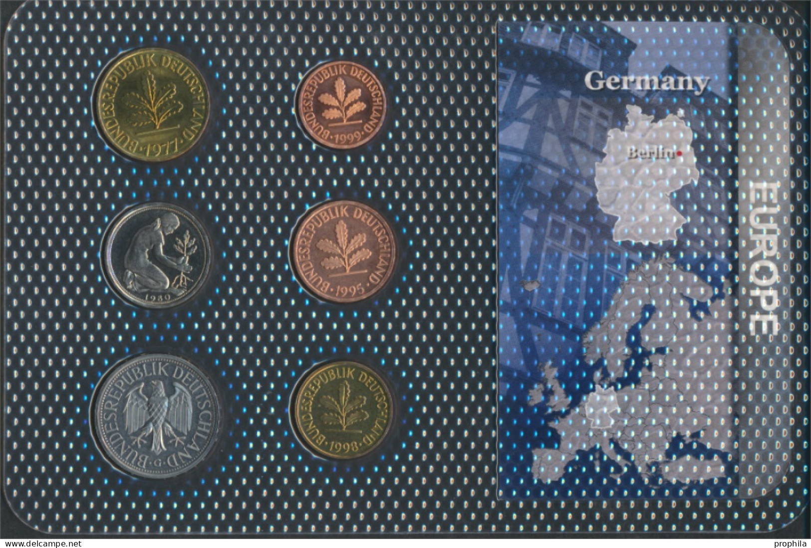 BRD Stgl./unzirkuliert Kursmünzen Stgl./unzirkuliert Ab 1950 1 Pfennig Bis 1 Mark (10092186 - Mint Sets & Proof Sets