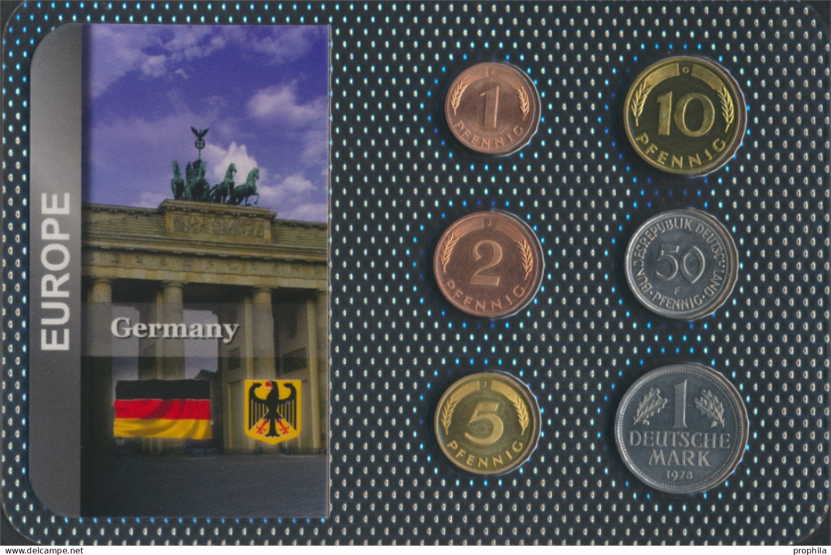 BRD Stgl./unzirkuliert Kursmünzen Stgl./unzirkuliert Ab 1950 1 Pfennig Bis 1 Mark (10092187 - Mint Sets & Proof Sets