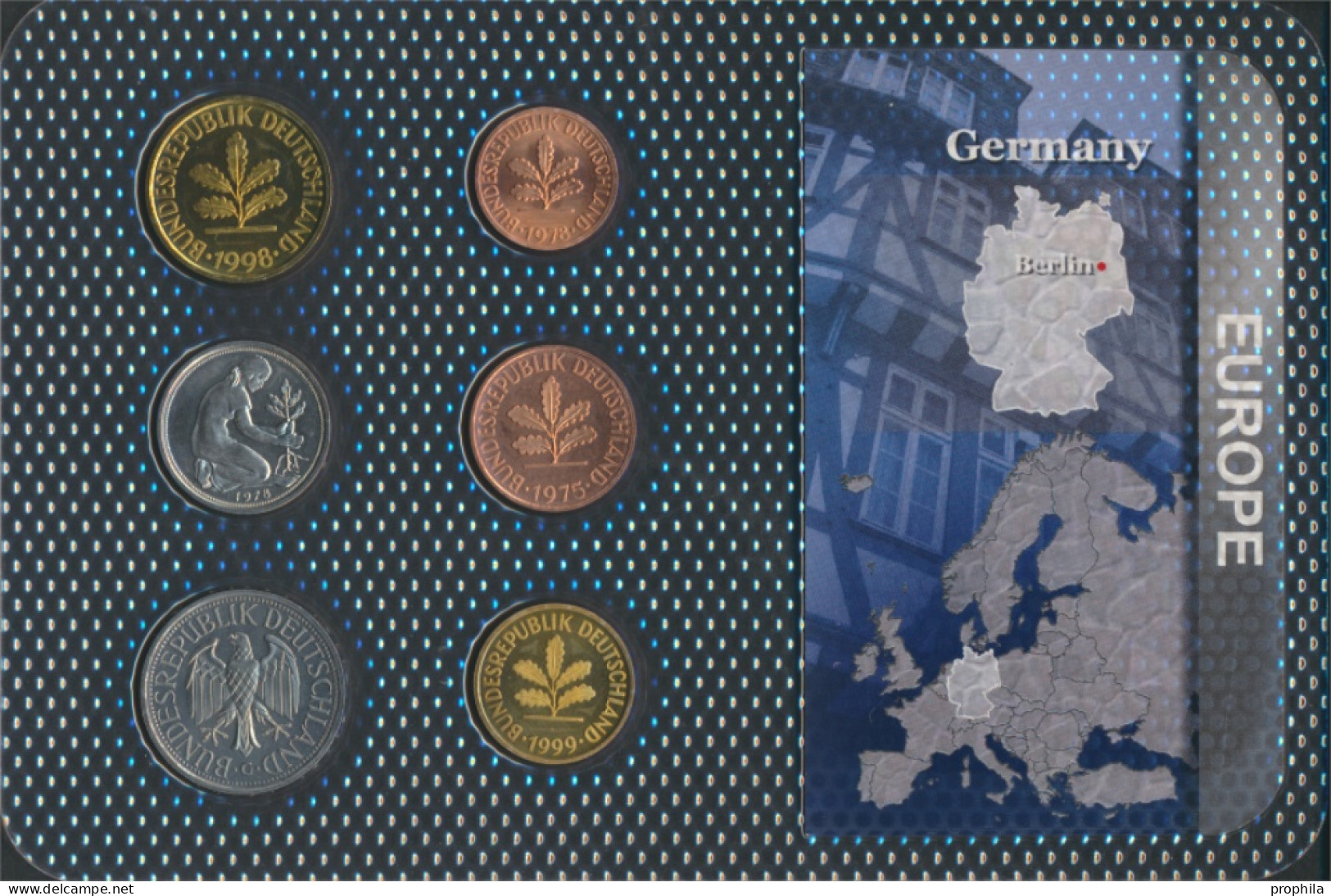 BRD Stgl./unzirkuliert Kursmünzen Stgl./unzirkuliert Ab 1950 1 Pfennig Bis 1 Mark (10092187 - Mint Sets & Proof Sets