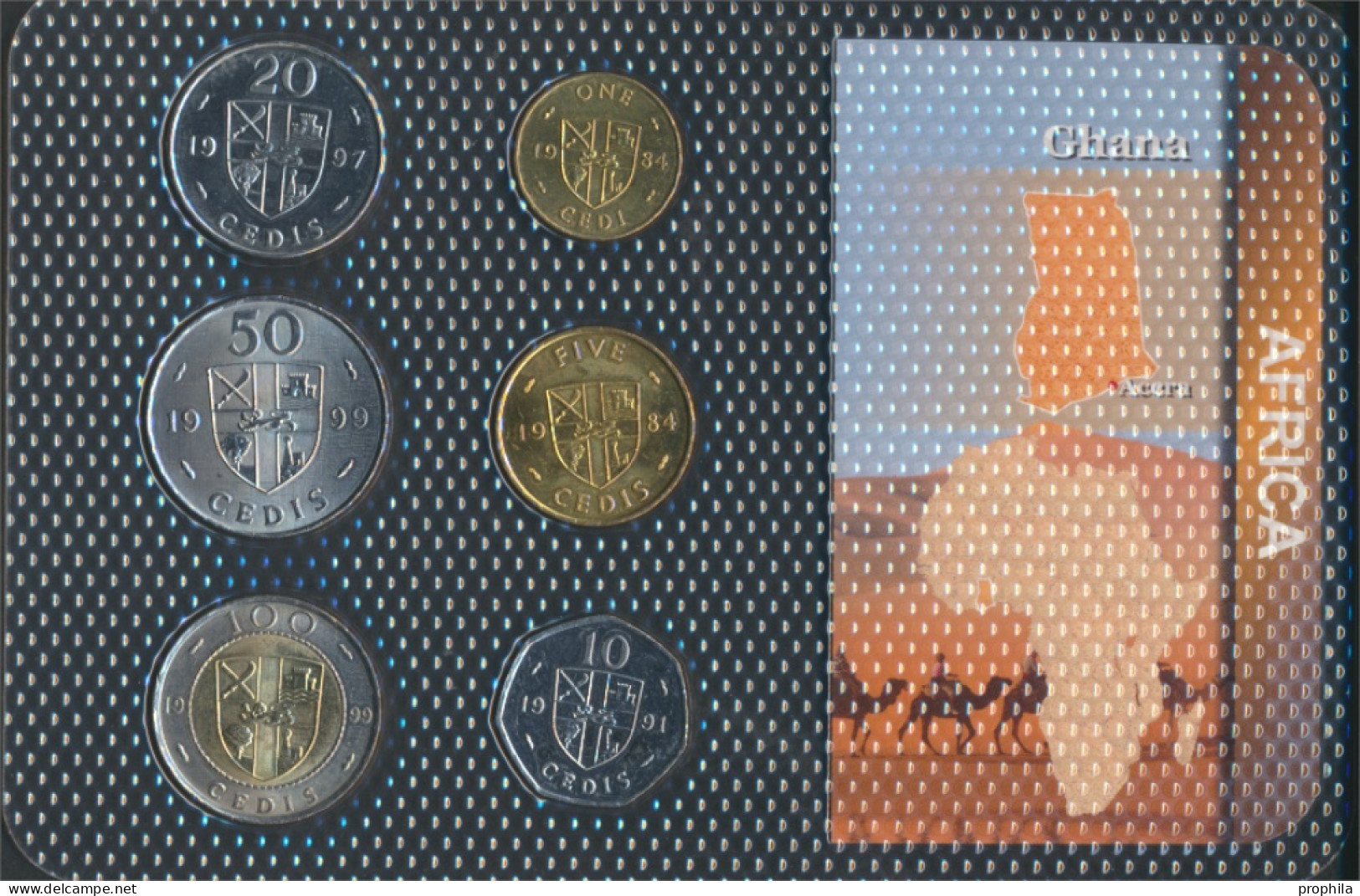 Ghana Stgl./unzirkuliert Kursmünzen Stgl./unzirkuliert Ab 1984 1 Cedis Bis 100 Cedis (10092172 - Ghana