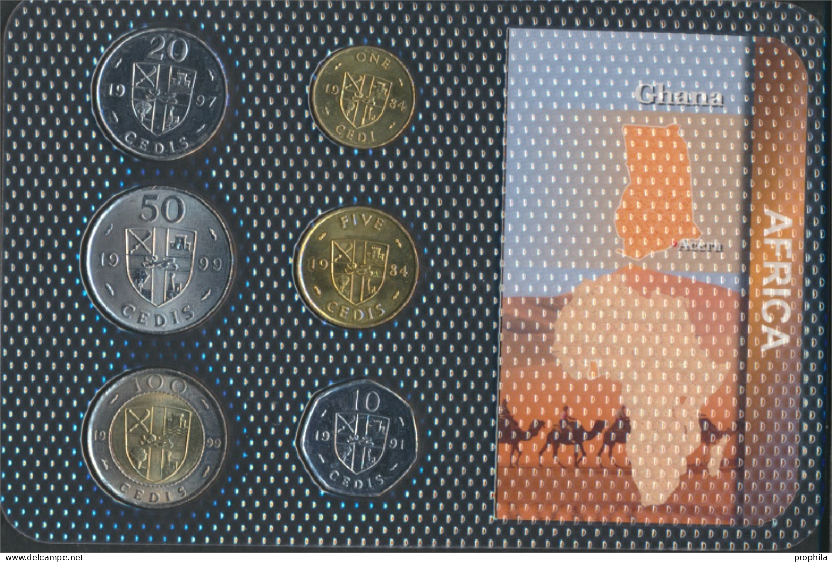 Ghana Stgl./unzirkuliert Kursmünzen Stgl./unzirkuliert Ab 1984 1 Cedis Bis 100 Cedis (10092174 - Ghana