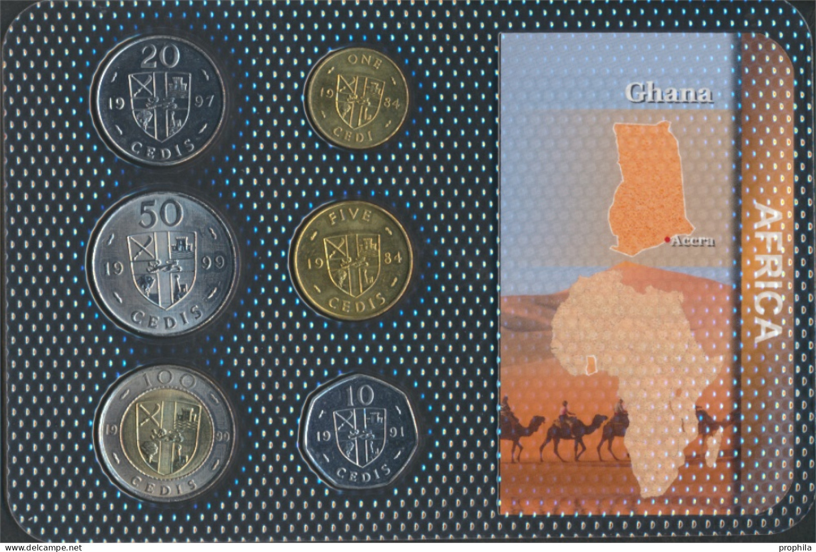 Ghana Stgl./unzirkuliert Kursmünzen Stgl./unzirkuliert Ab 1984 1 Cedis Bis 100 Cedis (10092175 - Ghana
