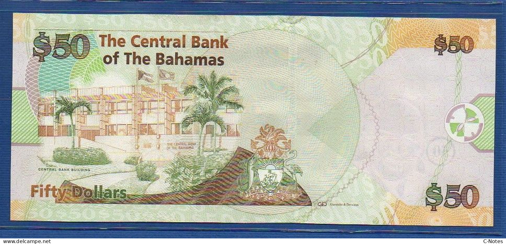 BAHAMAS - P.75A – 50 Dollars 2012 UNC, S/n S039027 - Bahamas