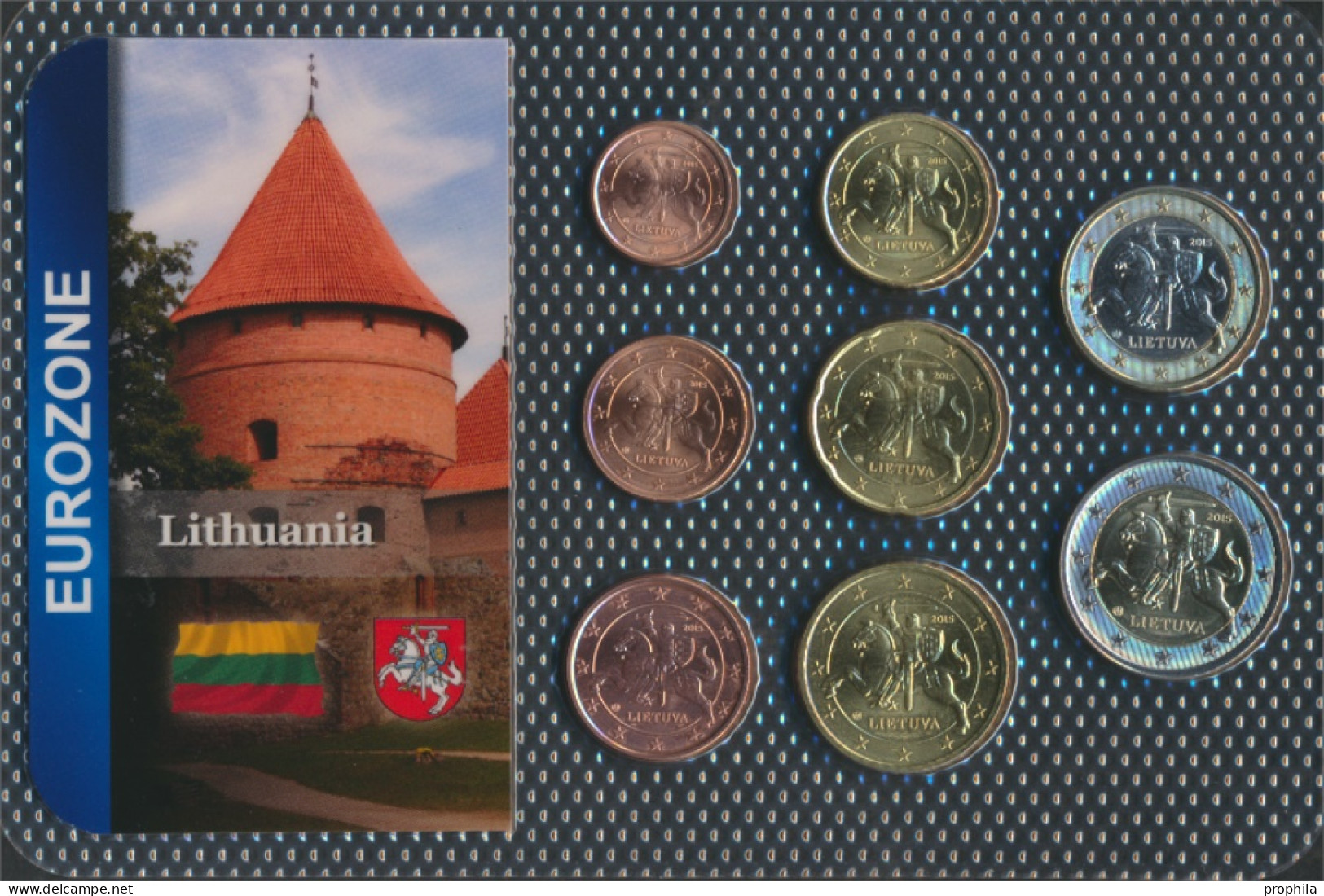 Litauen 2015 Stgl./unzirkuliert Kursmünzen 2015 1 Cent Bis 2 Euro (10092156 - Lituanie