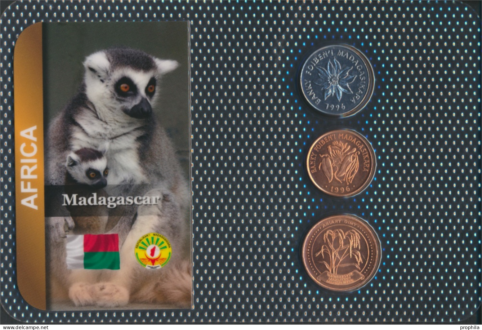 Madagaskar 1996 Stgl./unzirkuliert Kursmünzen 1996 5 Francs Bis 5 Ariary (10092145 - Madagascar