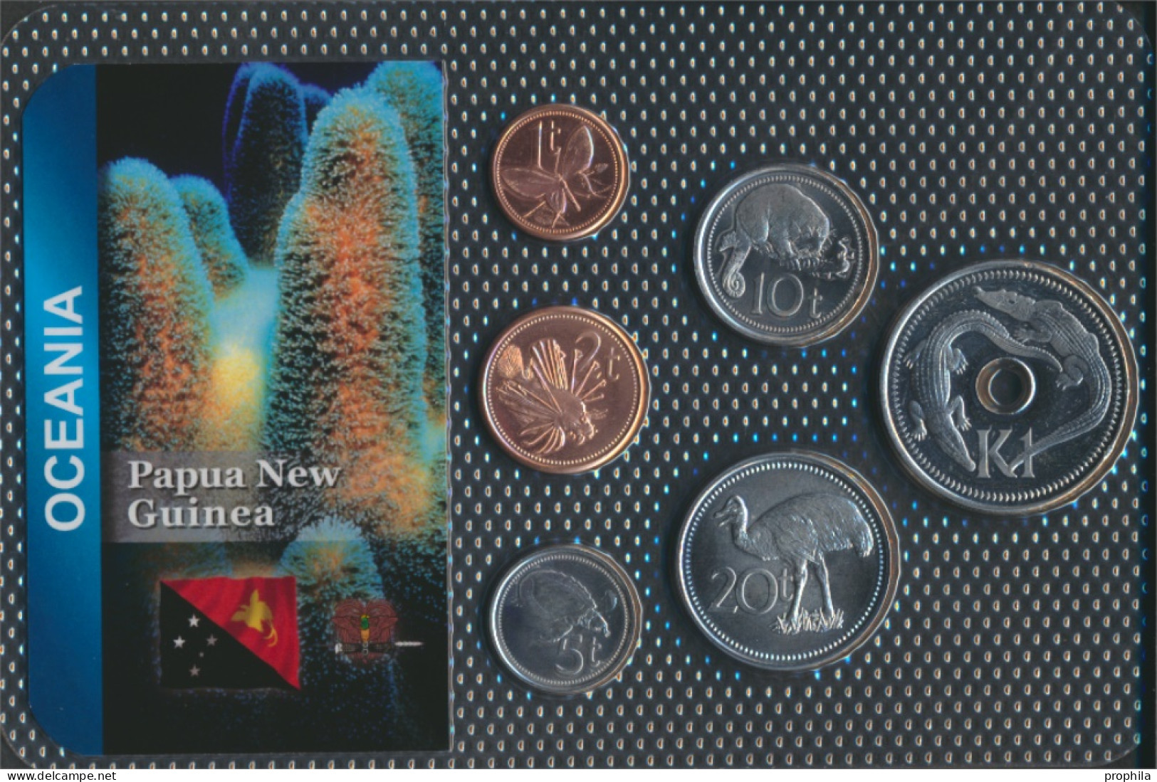Papua-Neuguinea Stgl./unzirkuliert Kursmünzen Stgl./unzirkuliert Ab 1995 1 Toea Bis 1 Kina (10092316 - Papua New Guinea
