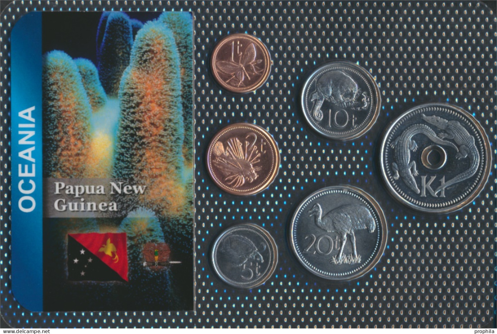 Papua-Neuguinea Stgl./unzirkuliert Kursmünzen Stgl./unzirkuliert Ab 1995 1 Toea Bis 1 Kina (10092318 - Papúa Nueva Guinea