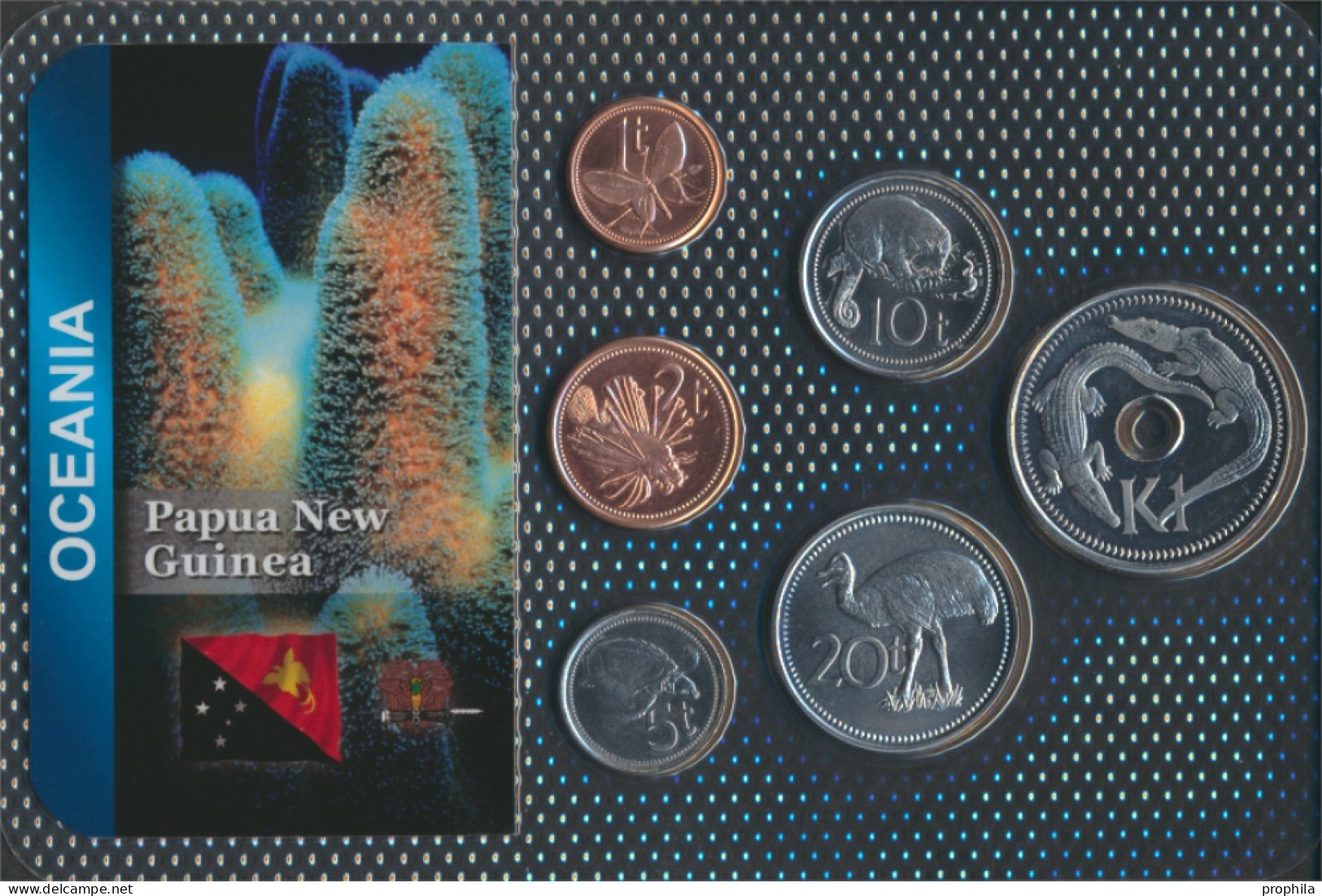 Papua-Neuguinea Stgl./unzirkuliert Kursmünzen Stgl./unzirkuliert Ab 1995 1 Toea Bis 1 Kina (10092320 - Papua New Guinea