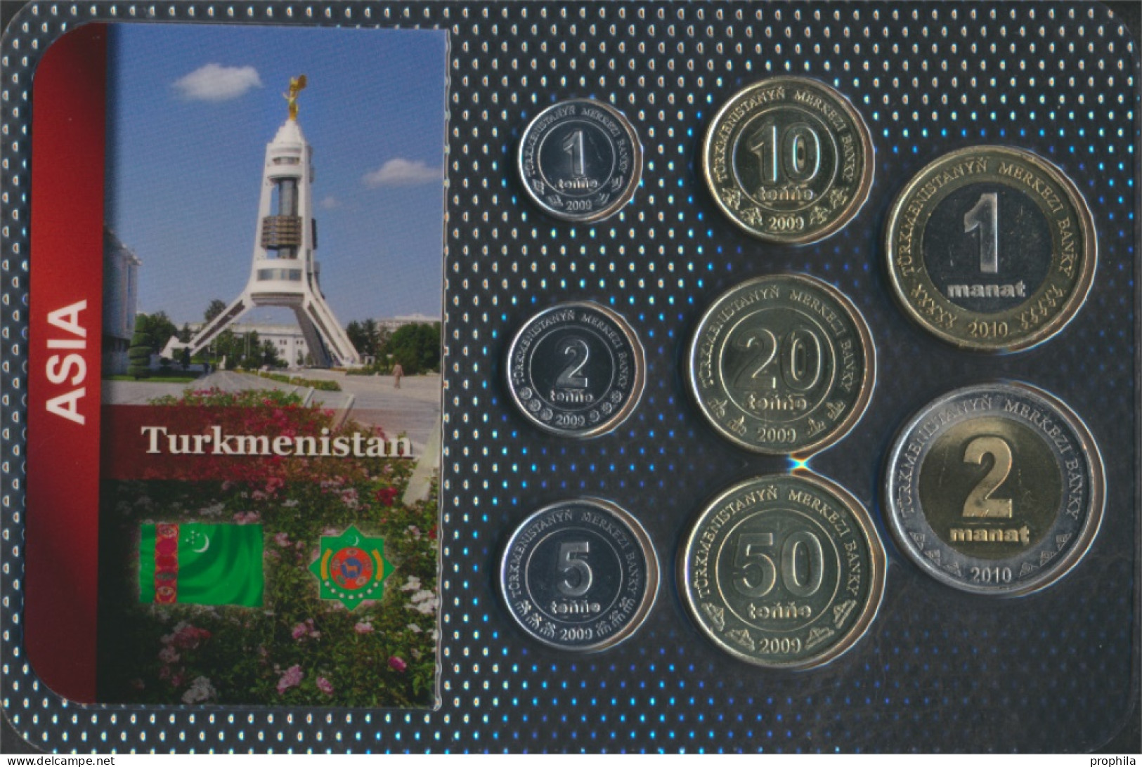 Turkmenistan Stgl./unzirkuliert Kursmünzen Stgl./unzirkuliert Ab 2009 1 Tenge Bis 2 Manat (10092293 - Turkménistan