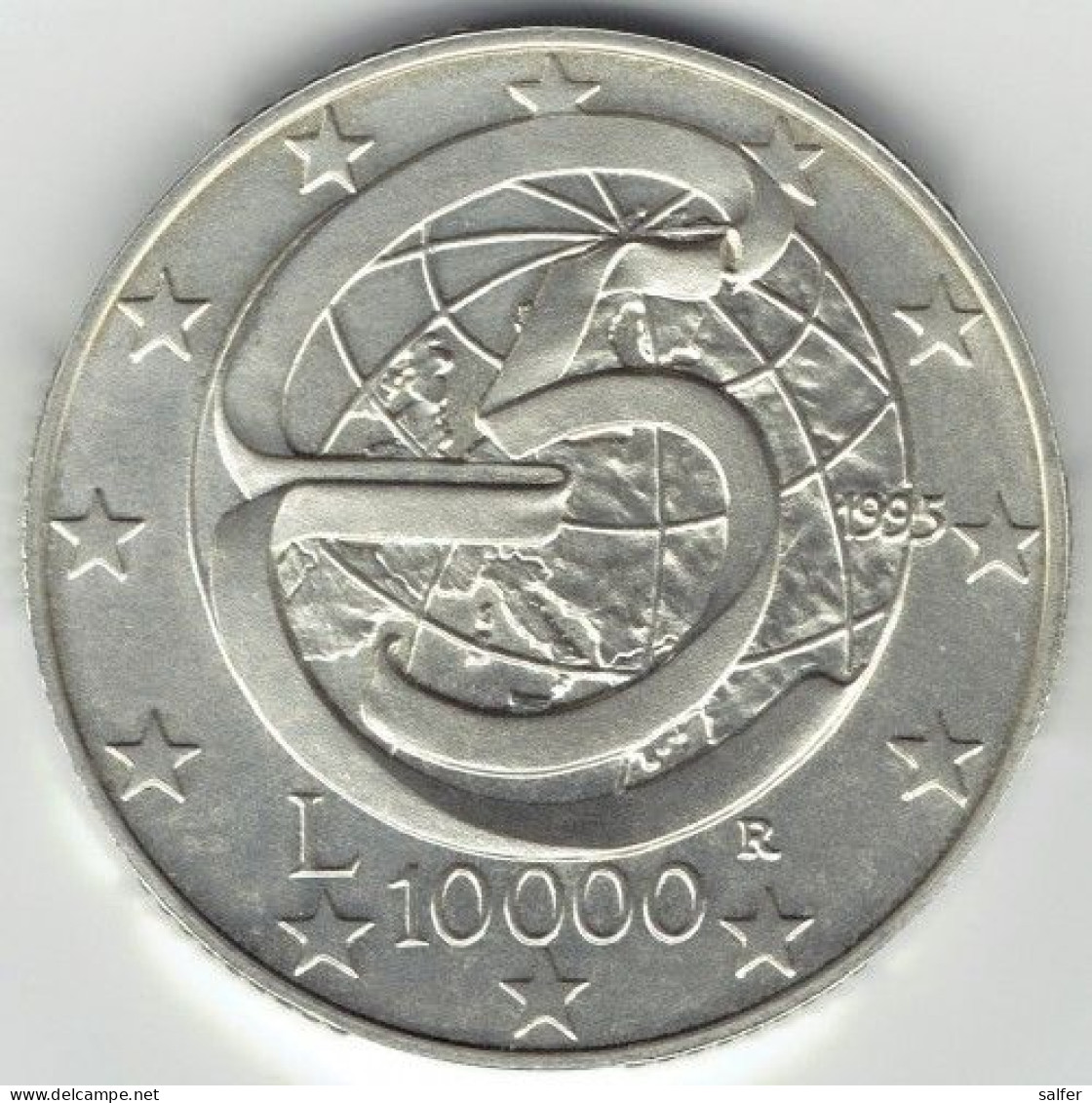 REPUBBLICA  1995  CONFERENZA DI MESSINA  Lire 10000 AG - Commemorative