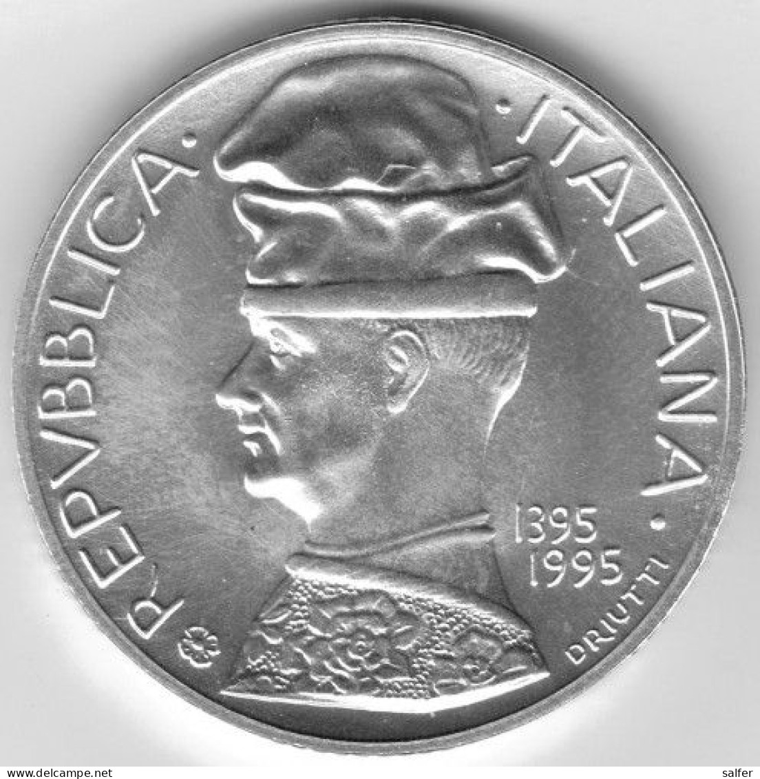 REPUBBLICA  1995  PISANELLO   Lire 5000 AG - Gedenkmünzen