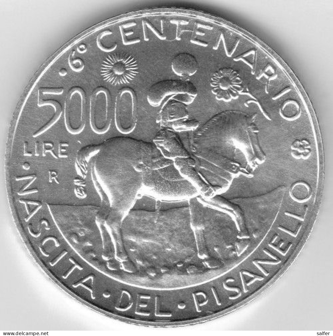 REPUBBLICA  1995  PISANELLO   Lire 5000 AG - Gedenkmünzen