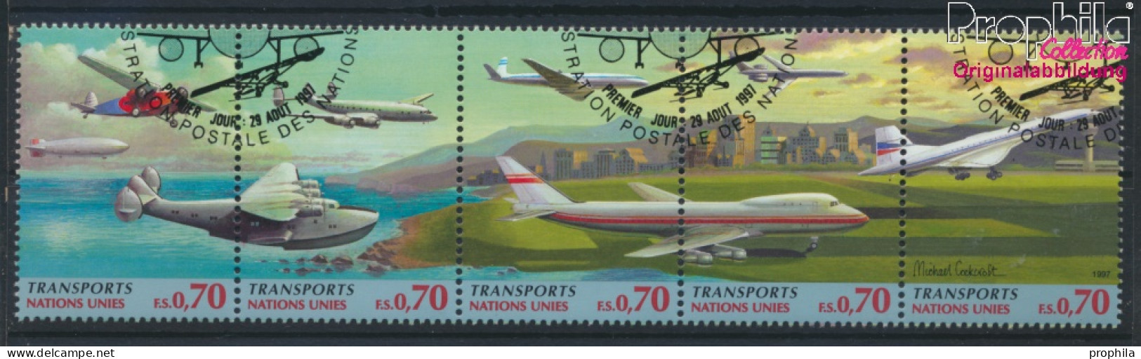 UNO - Genf 314-318 Fünferstreifen (kompl.Ausg.) Gestempelt 1997 Verkehrswesen (10073250 - Used Stamps