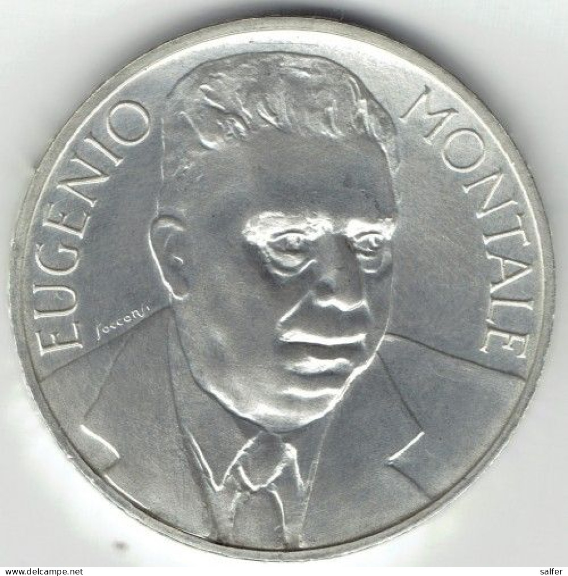 REPUBBLICA  1996   EUGENIO MONTALE  Lire 1000 AG - Commémoratives