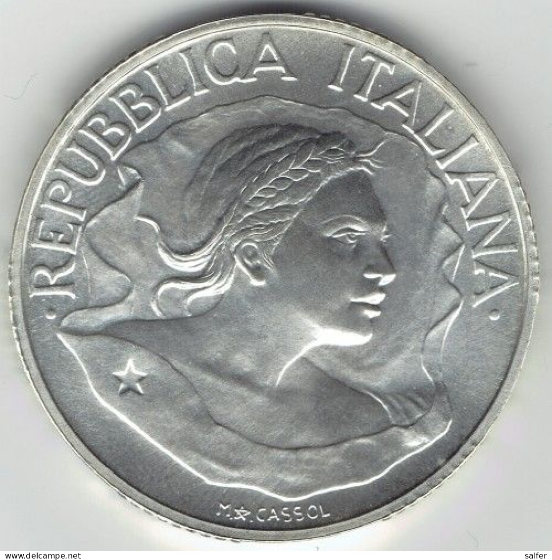 REPUBBLICA  1997  200° TRICOLORE Lire 10000 AG - Conmemorativas