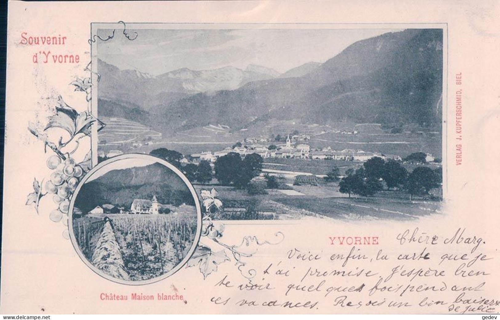 Yvorne VD, Village Et Maison Blanche (2.10.1899) - Yvorne