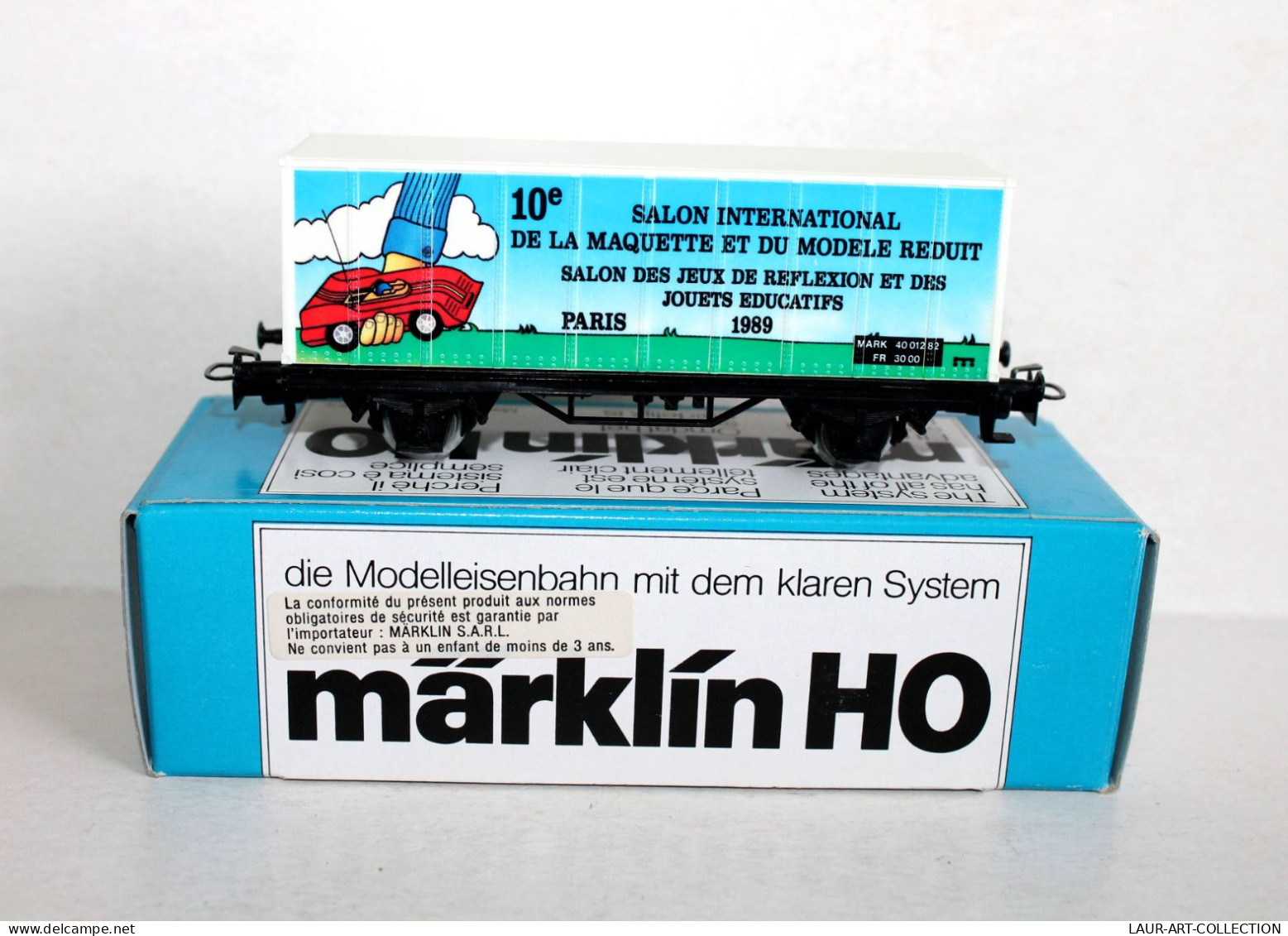 RARE MARKLIN HO, WAGON 10e SALON INTERNATIONAL DE MAQUETTE Et MODELE REDUIT 1989 - MODELE FERROVIAIRE (1505.22) - Goods Waggons (wagons)