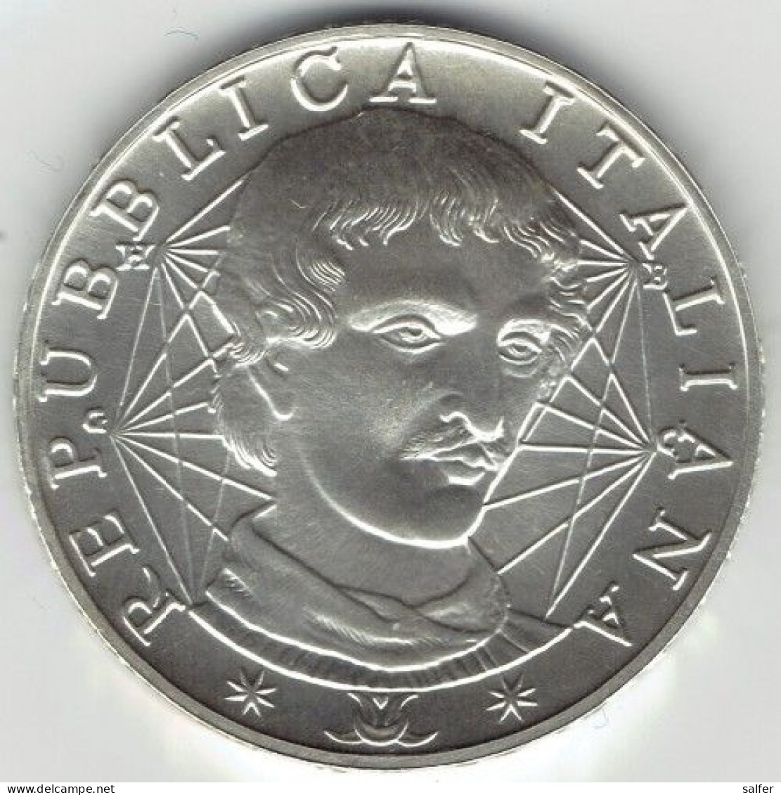 REPUBBLICA  2000  MORTE GIORDANO BRUNO   Lire 1000 AG - Commemorative