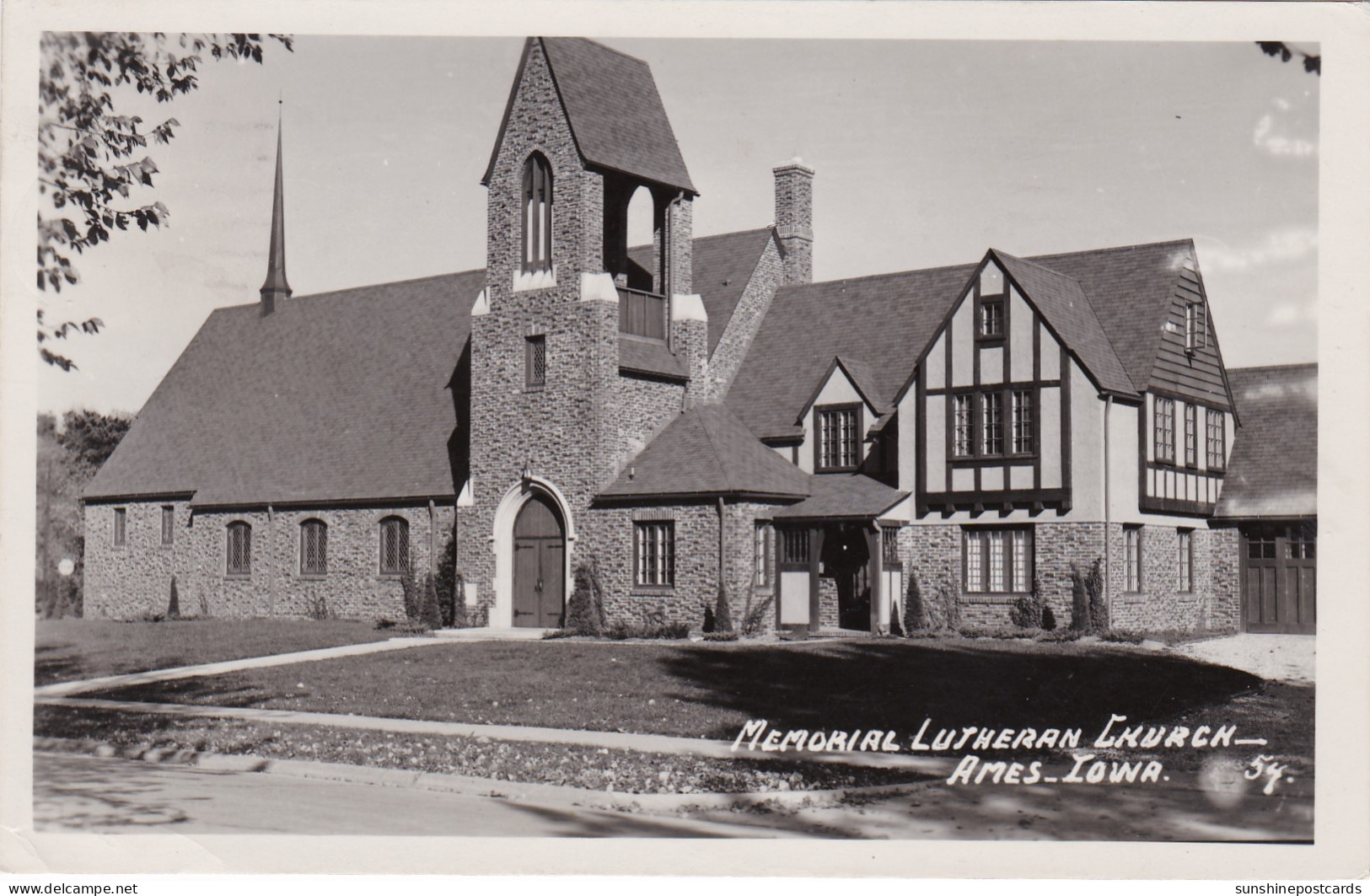 Iowa Ames Memorial Lutheran Church 1955 Real Photo - Ames