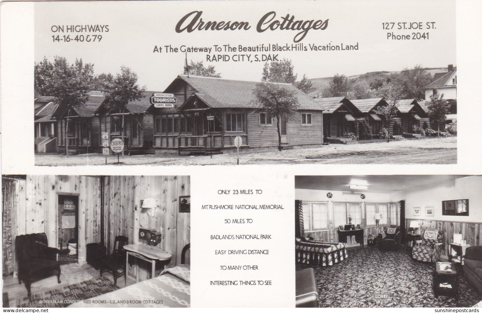 South Dakota Rapid City The Arneson Cottages Real Photo - Rapid City