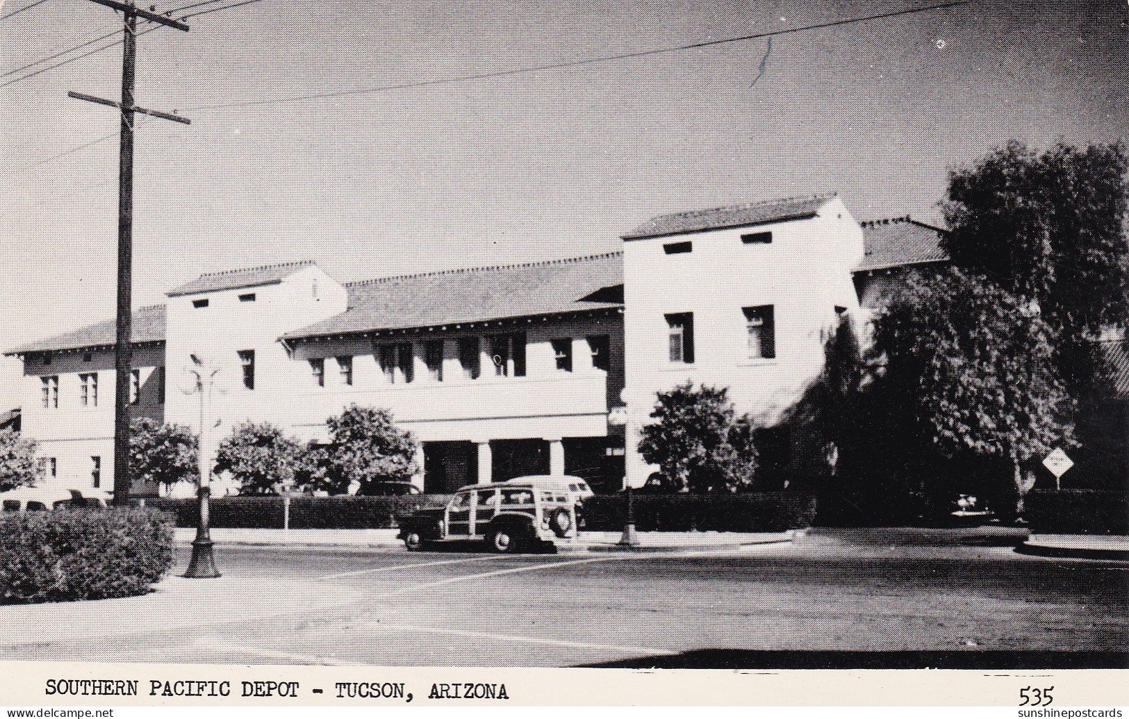 Arizona Tucson Southern Pacific Railroad Depot Real Photo - Tucson