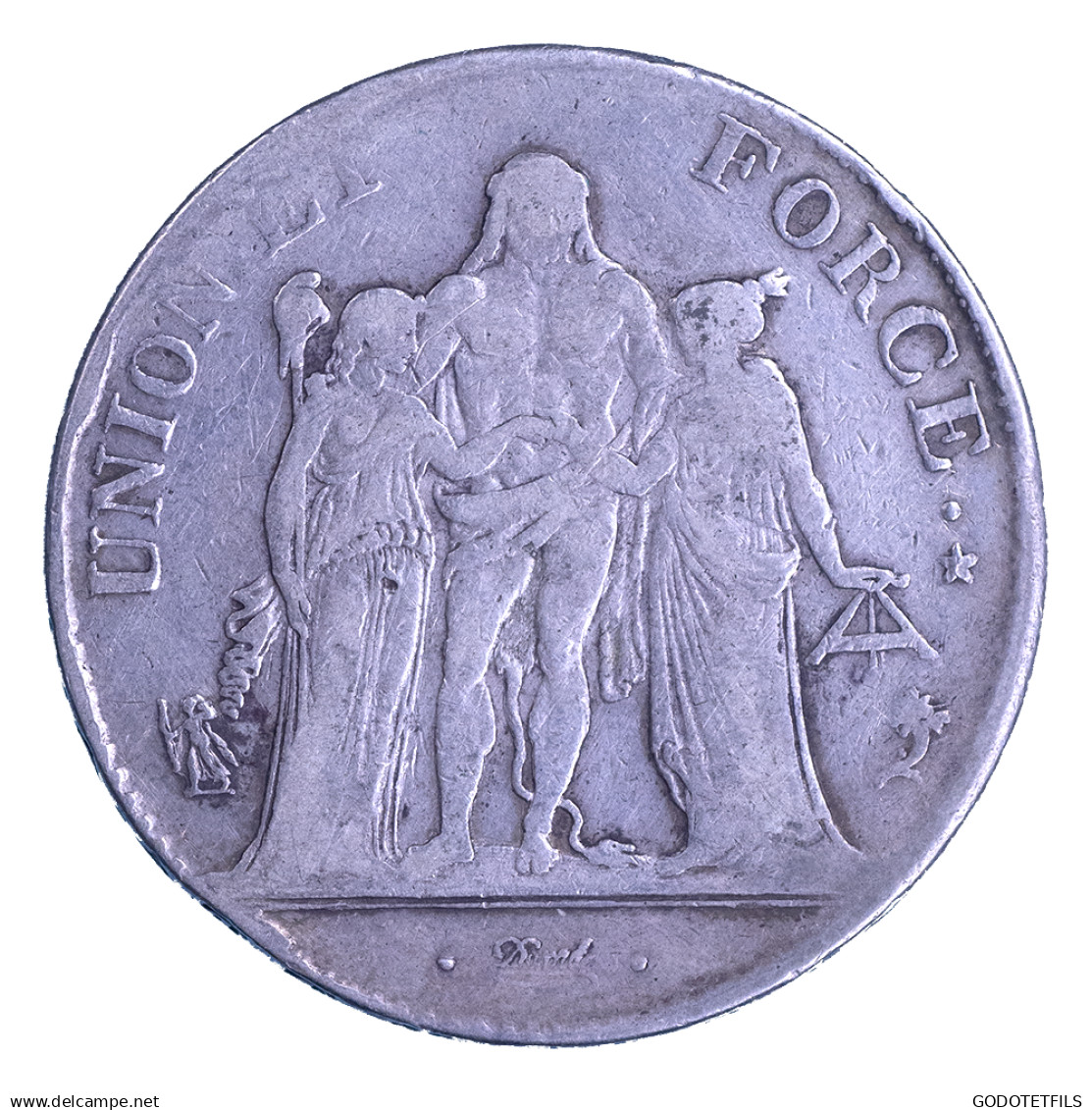 Directoire- Union Et Force 5 Francs An 4 (1796) Paris - 1795-1799 Direktorium