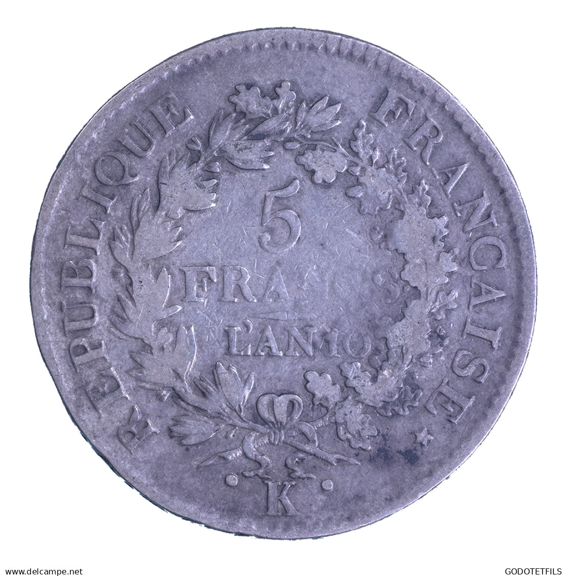 Consulat-Union Et Force 5 Francs An 10 (1802) Bordeaux - 5 Francs