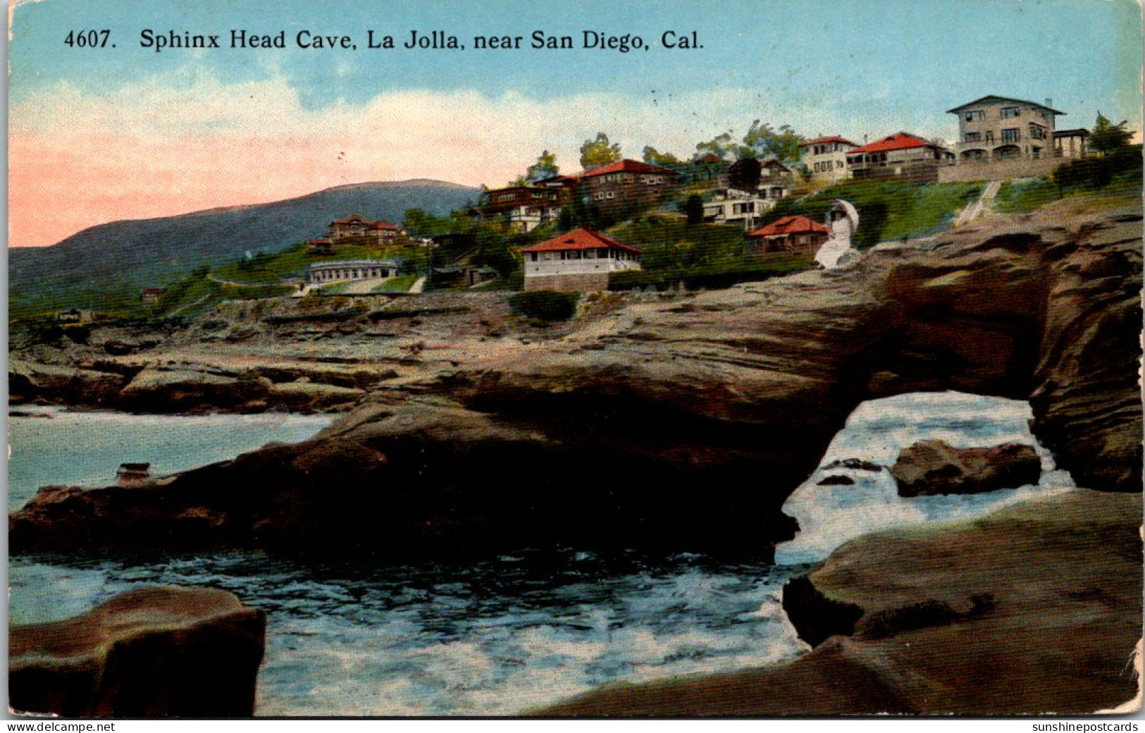 California San Diego La Jolla Sphinx Head Cave 1918 - San Diego