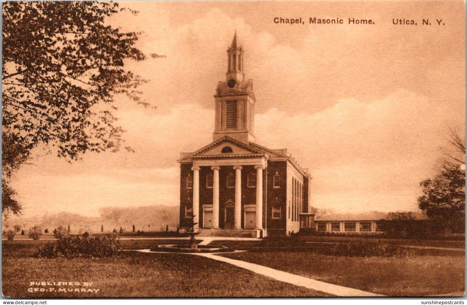 New York Utica Masonic Home The Chapel Albertype - Utica