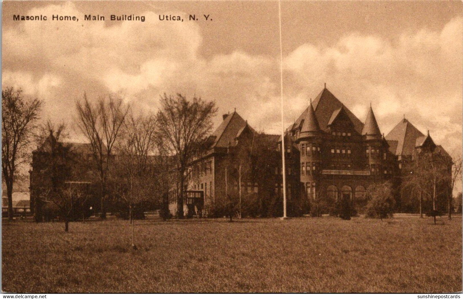 New York Utica Masonic Home Main Building Albertype - Utica