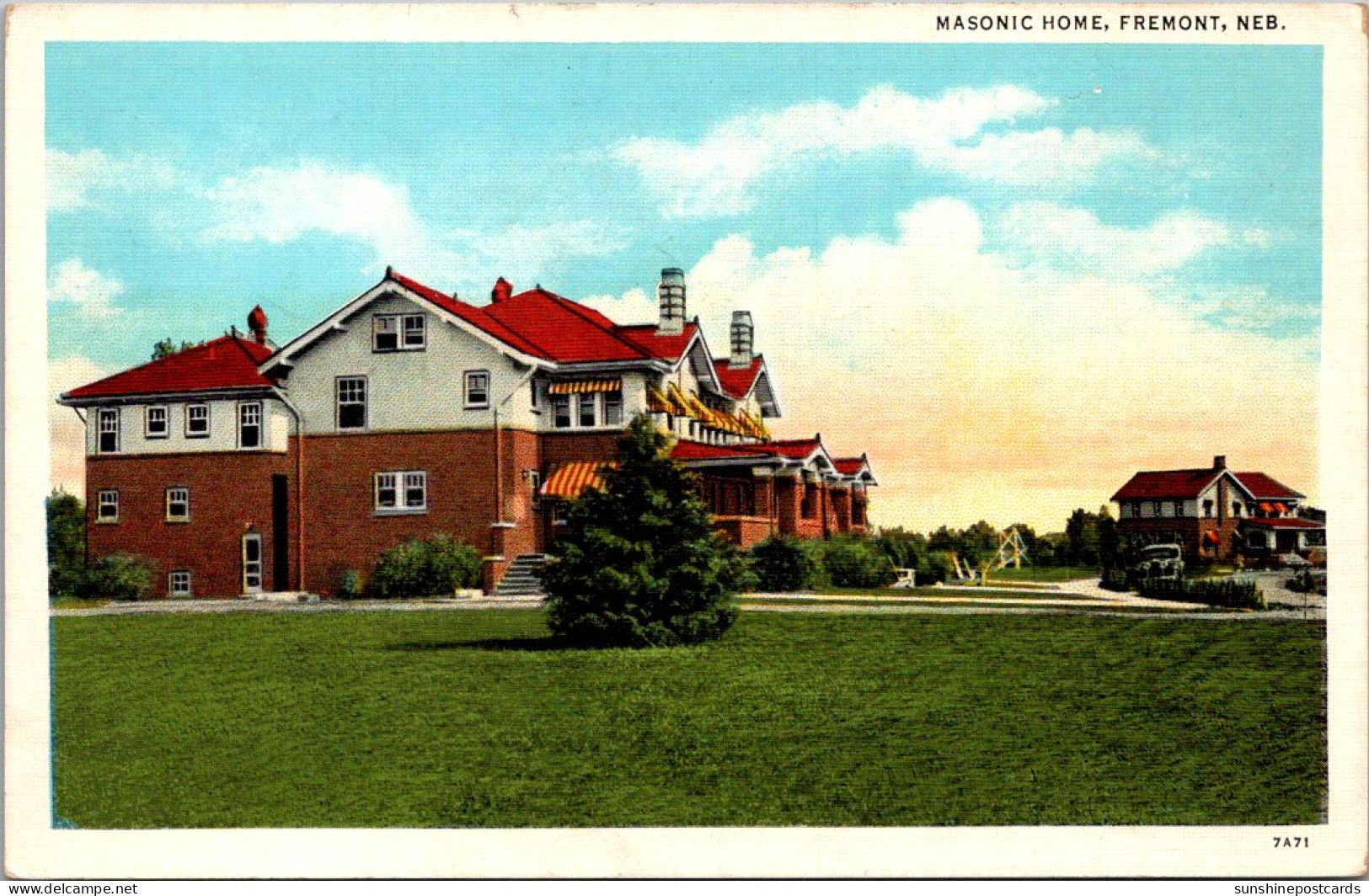Nebraska Fremont Masonic Temple Curteich - Fremont