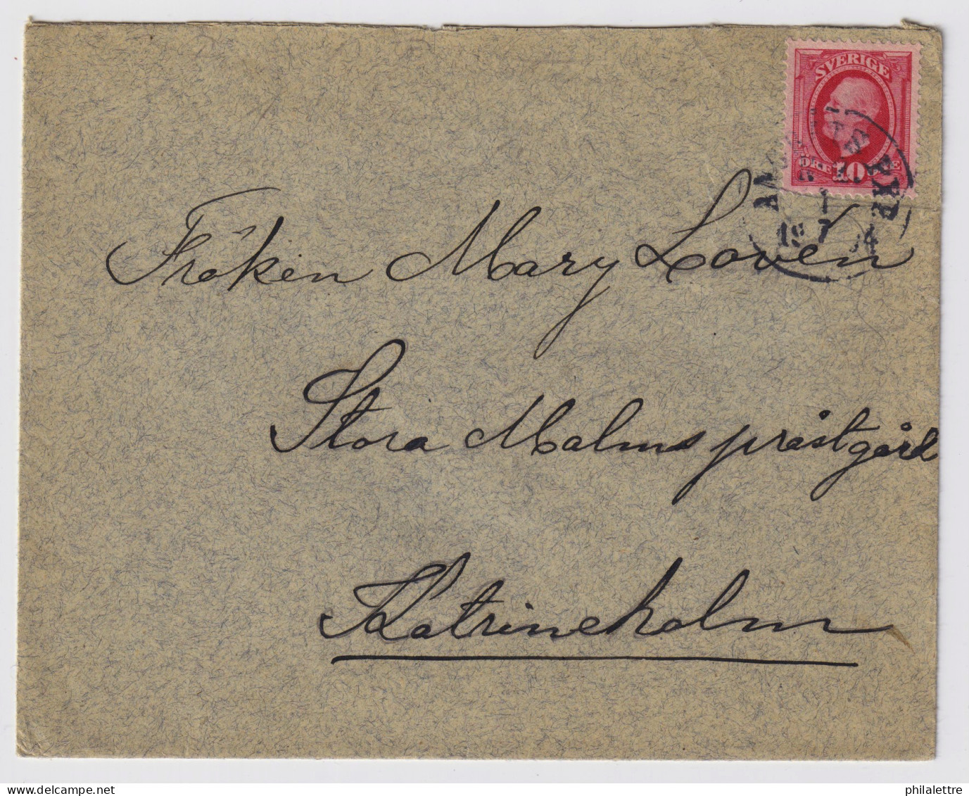 SUÈDE / SWEDEN - 1904 10ö Red Facit 54 On 2 Covers -  ANGBATS PXP. N°2 Type 1 Steamship Date Stamps To Stockholm - Lettres & Documents