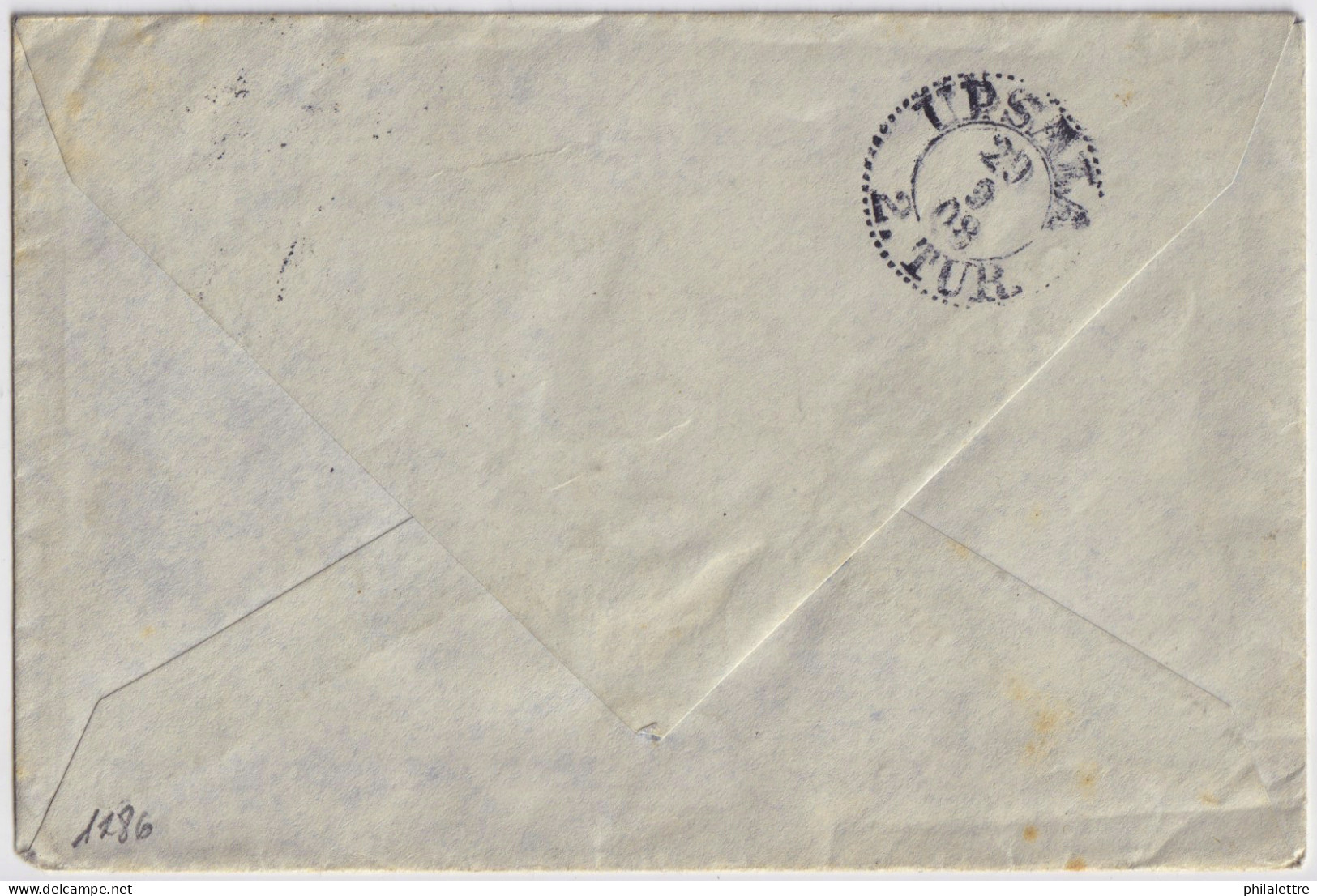 SUÈDE / SWEDEN - 1908 (Sep 28) 2x 5ö Green Facit 52 Used "SALA" On Cover To Upsala - Storia Postale