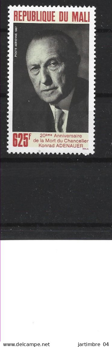 1987 MALI  PA 524 **  Chancelier Adenauer - Mali (1959-...)