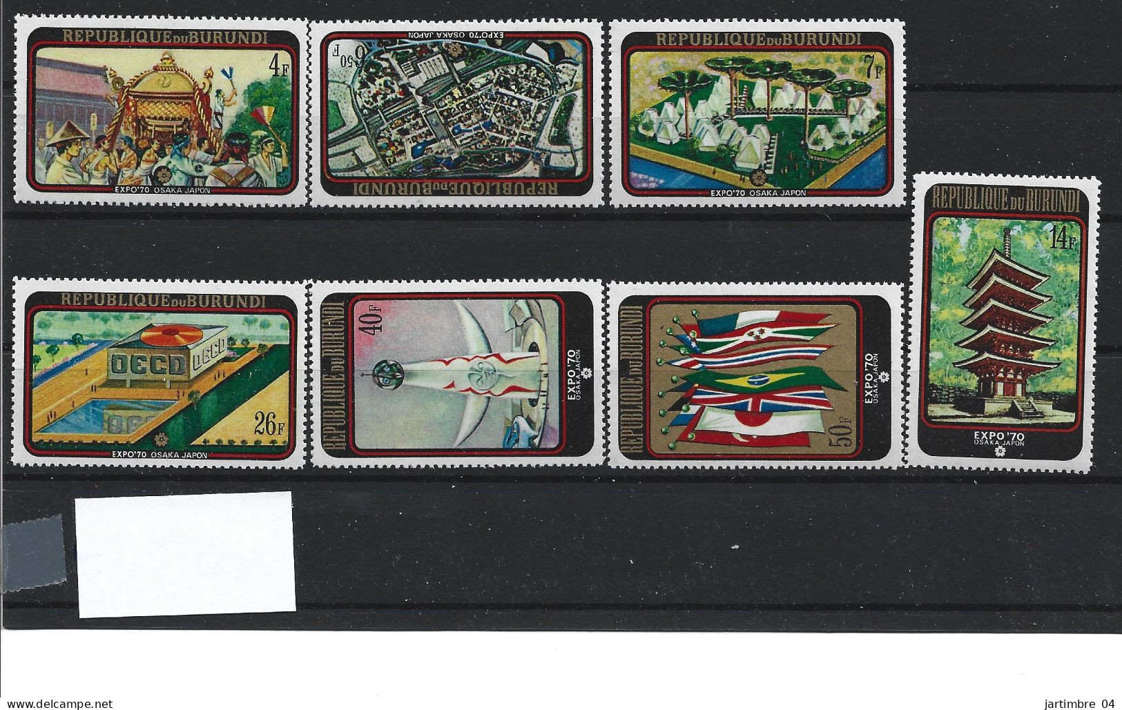 1970 BURUNDI 370-76 ** Expo Osaka , Drapeaux - Ongebruikt