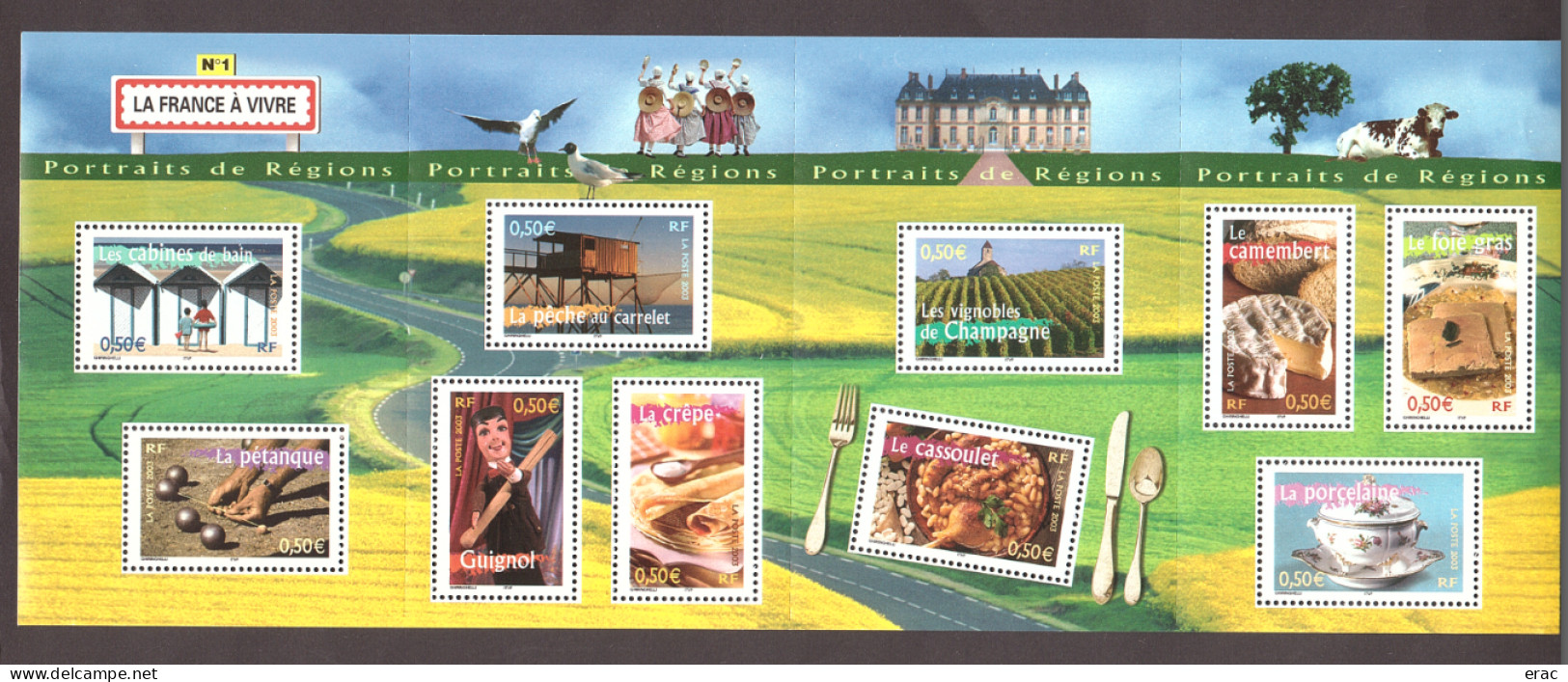 FRANCE - 2003 - Année complète - N° 3538 à 3631 - Neufs ** - 94 tp