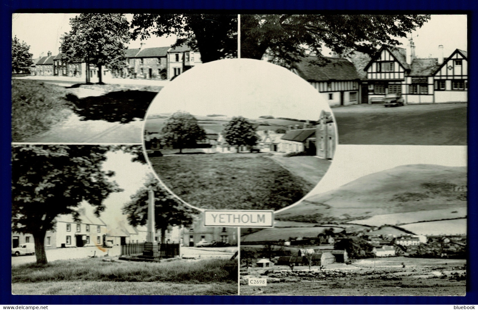 Ref 1618 -  Early Real Photo Multiview Postcard - Yetholm Northumberland / Roxburghshire - Roxburghshire